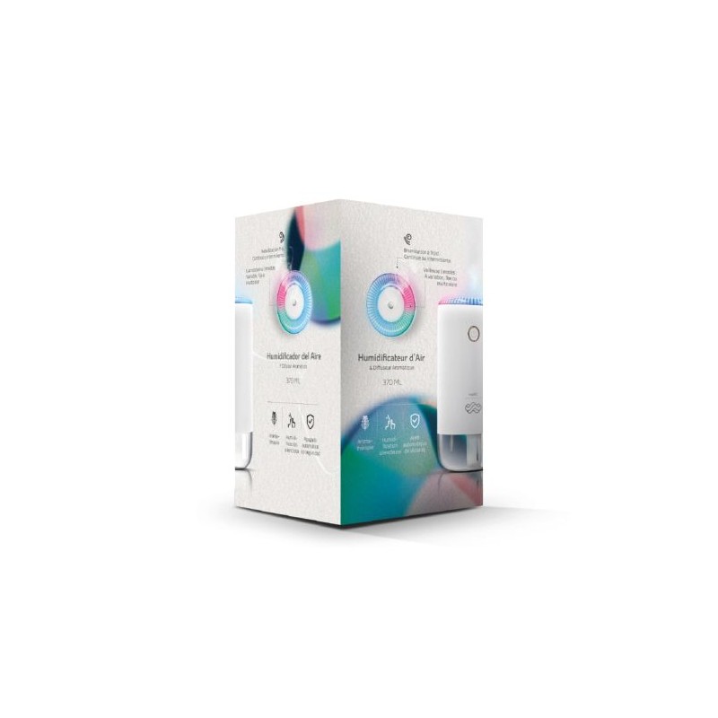Humidificateur d'air  et diffuseur aromatique 370ML - Accessoire bien-être à domicile cadeau entreprise pas cher