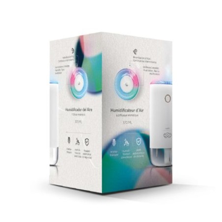 Humidificateur d'air  et diffuseur aromatique 370ML - Accessoire bien-être à domicile cadeau entreprise pas cher