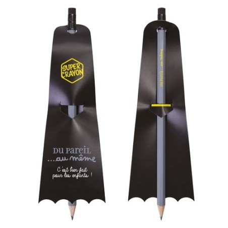 Crayon Éco-responsable Personnalisé - SUPER CRAYON-SUPBAT impression logo haute qualité