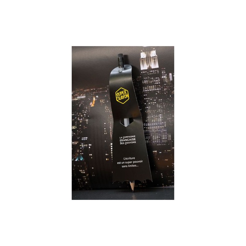 Crayon Éco-responsable Personnalisé - SUPER CRAYON-SUPBAT objet publicitaire robuste