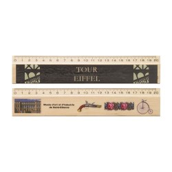 Règle en Bois de Hêtre Personnalisée 20 cm - Charme 2