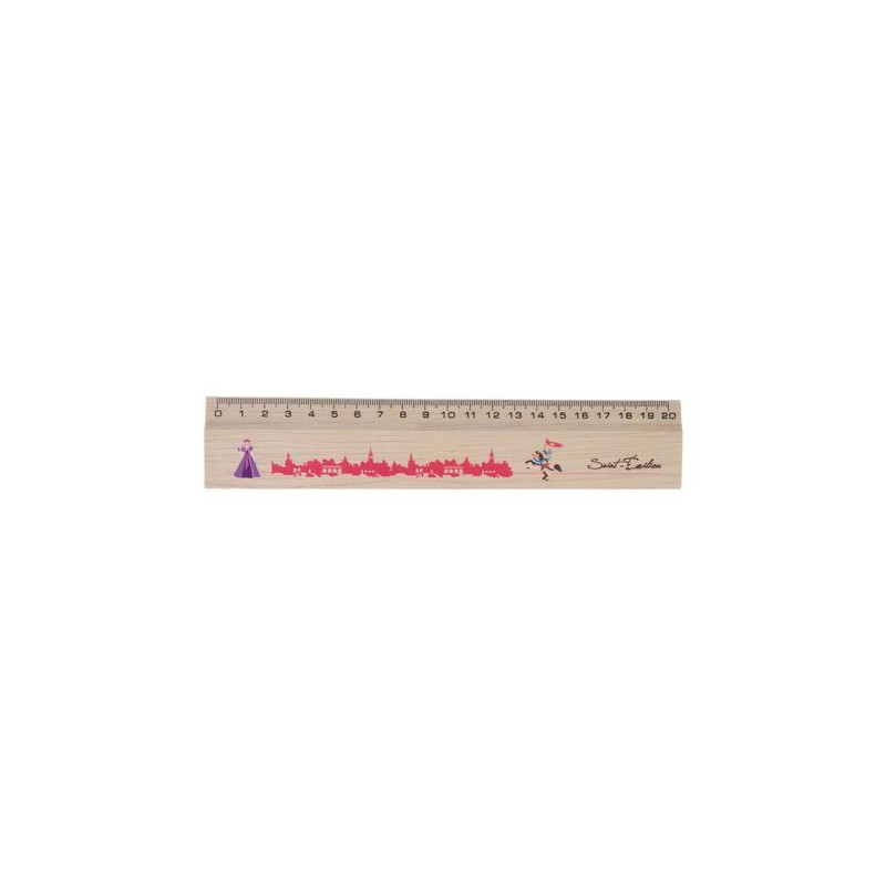 Règle en Bois de Hêtre Personnalisée 20 cm - Charme impression haute définition