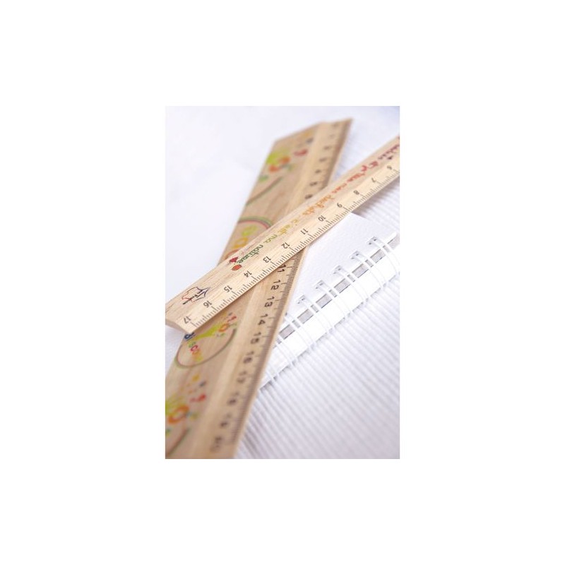 Règle en Bois de Hêtre Personnalisée 20 cm - Charme personnalisation rapide en France