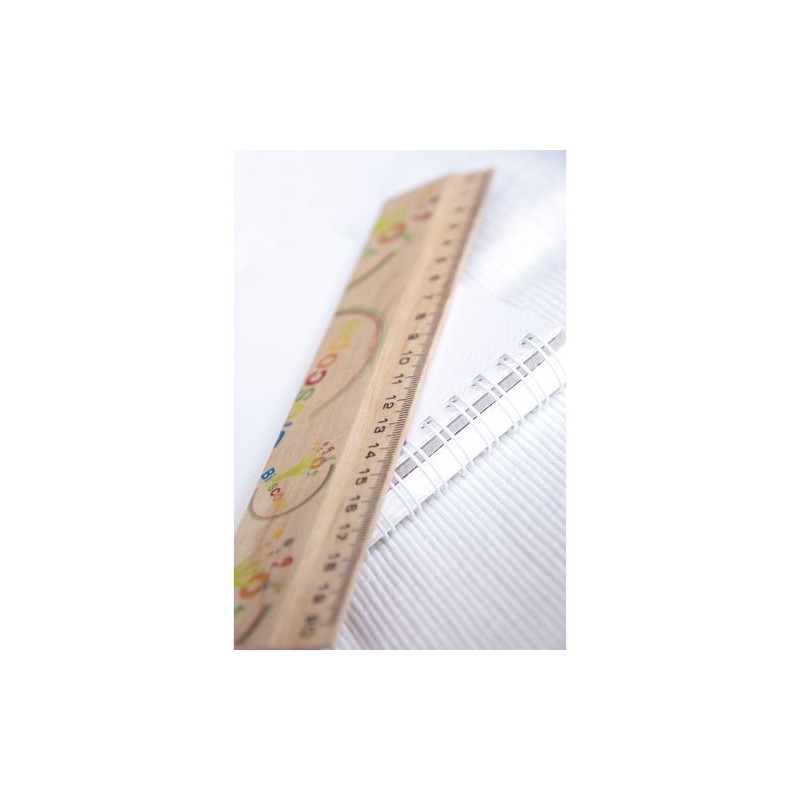 Règle en Bois de Hêtre Personnalisée 20 cm - Charme accessoire événementiel unique