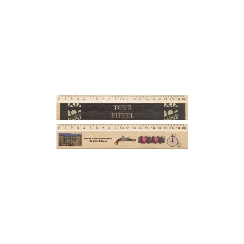 Règle en Bois de Hêtre Personnalisée 20 cm - Charme cadeau client original