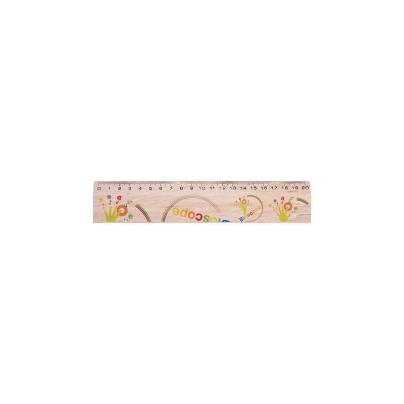 Règle en Bois de Hêtre Personnalisée 20 cm - Charme objet publicitaire robuste