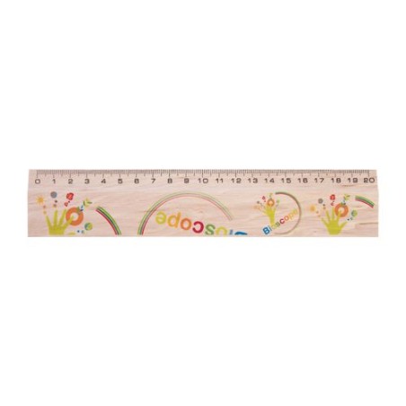 Règle en Bois de Hêtre Personnalisée 20 cm - Charme objet publicitaire robuste