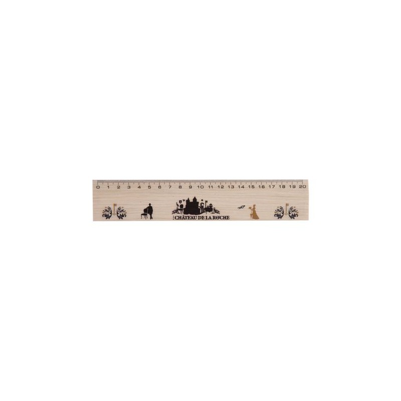 Règle en Bois de Hêtre Personnalisée 20 cm - Charme goodies publicitaire durable