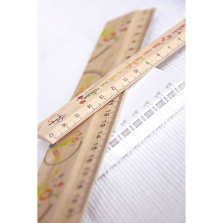 Règle en Bois de Hêtre Personnalisée 20 cm - Charme personnalisable avec votre logo