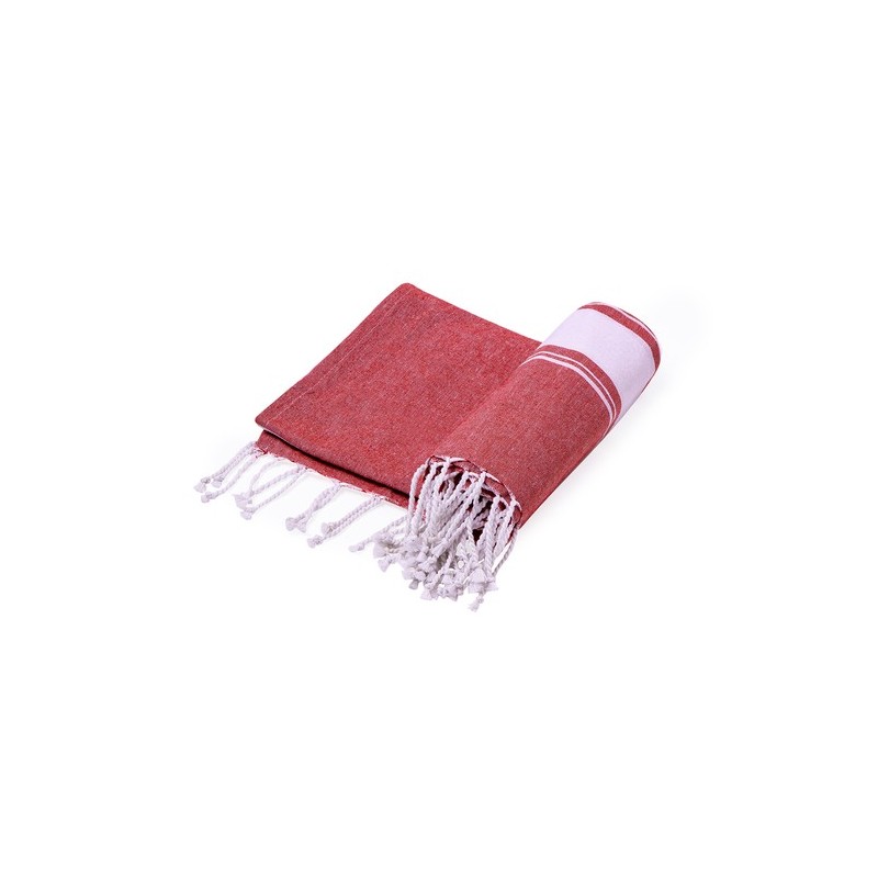 Paréo Serviette Élégant Personnalisé pas cher - Botari Matières : coton Couleurs : rouge objet promo petit budget