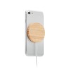 Chargeur sans fil magnétique  personnalisé - RUNDO MAG Matières : bambou Couleurs : bois impression haute définition