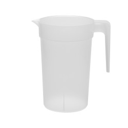 Pichet réutilisable en polypropylène givré - Personnalisable Matières : polypropylène (PP) Couleurs : givré Contenance : 1,5 L