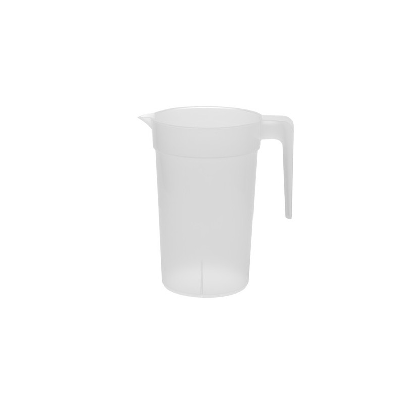 Pichet réutilisable en polypropylène givré - Personnalisable Matières : polypropylène (PP) Couleurs : givré Contenance : 1,5 L