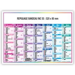 Calendrier bancaire personnalisé 2025 - 4 SAISONS 2