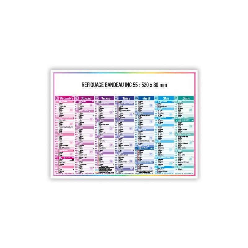 Calendrier bancaire 4 SAISONS 2025