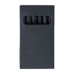Étui Publicitaire Couleur Noir pour 6 Crayons - Objet Crayons 2