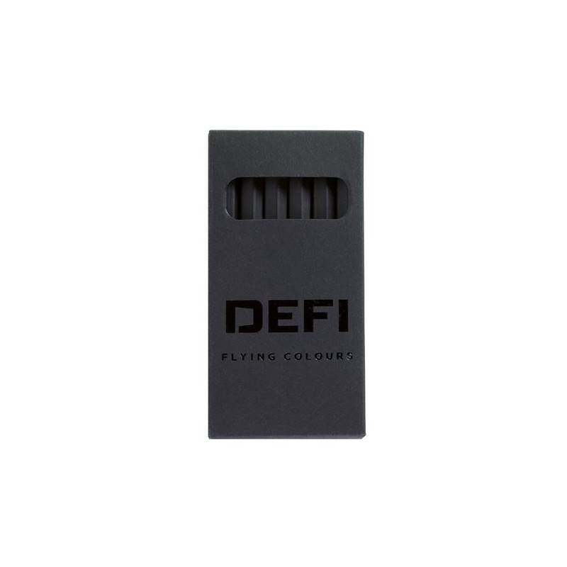 Étui Publicitaire Couleur Noir pour 6 Crayons - Objet Crayons cadeau entreprise pas cher