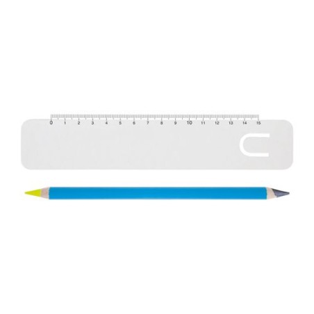 Kit Bureau Bi-Couleur Personnalisable avec Règle et Crayon - Pantone BUR HB-FL personnalisable avec votre logo