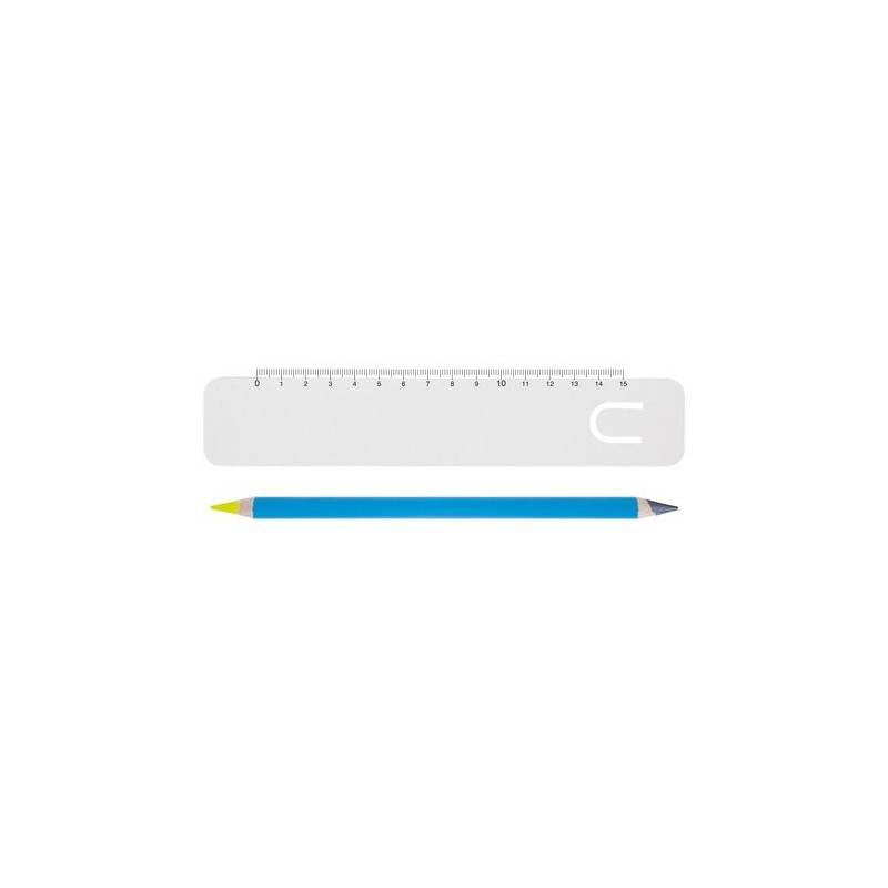 Kit Bureau Bi-Couleur Personnalisable avec Règle et Crayon - Pantone BUR HB-FL marquage laser ultra précis