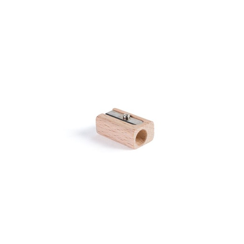 Taille-Crayon Éco-responsable en Bois 1 Trou Ø8 mm - Objets Publicitaires