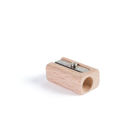 Taille-Crayon Éco-responsable en Bois 1 Trou Ø8 mm - Objets Publicitaires