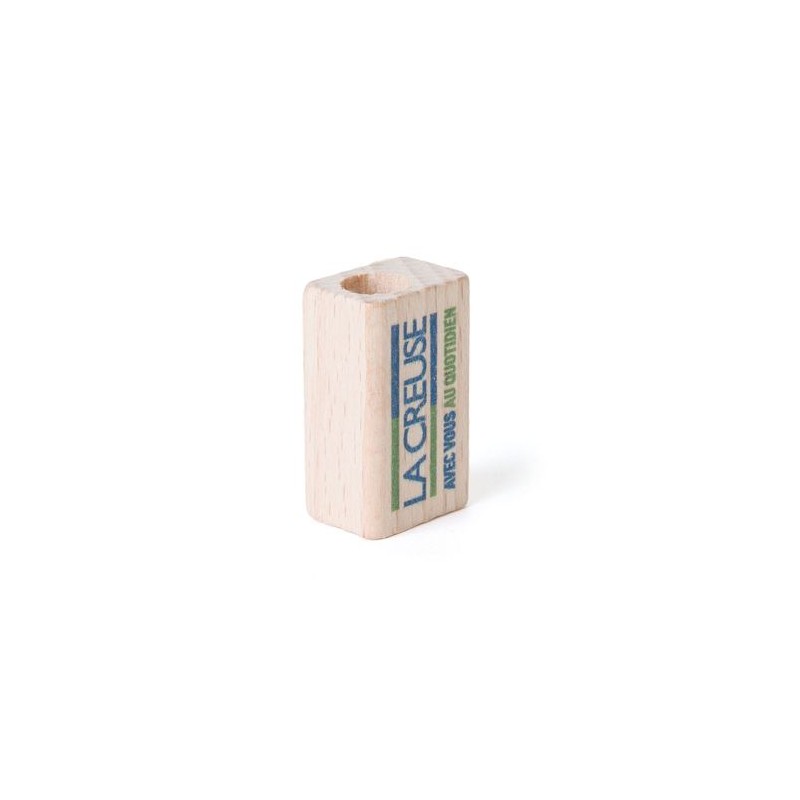 Taille-Crayon Éco-responsable en Bois 1 Trou Ø8 mm - Objets Publicitaires goodies publicitaire événementiel