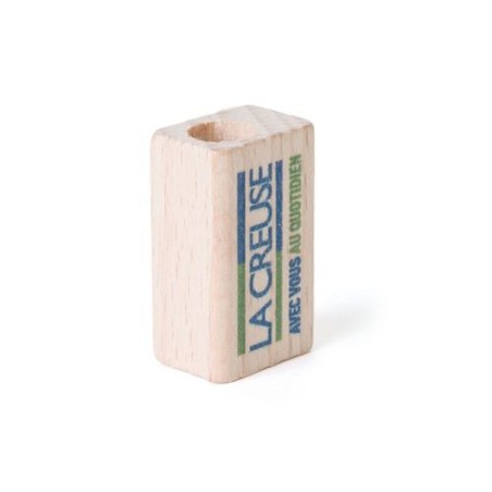 Taille-Crayon Éco-responsable en Bois 1 Trou Ø8 mm - Objets Publicitaires goodies publicitaire événementiel