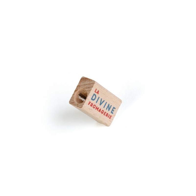 Taille-Crayon Éco-responsable en Bois 1 Trou Ø8 mm - Objets Publicitaires cadeau collaborateur premium