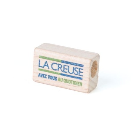 Taille-Crayon Éco-responsable en Bois 1 Trou Ø8 mm - Objets Publicitaires personnalisation sur mesure