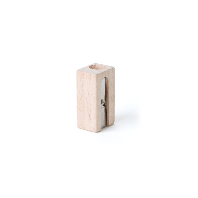 Taille-Crayon Éco-responsable en Bois 1 Trou Ø8 mm - Objets Publicitaires goodies publicitaire durable