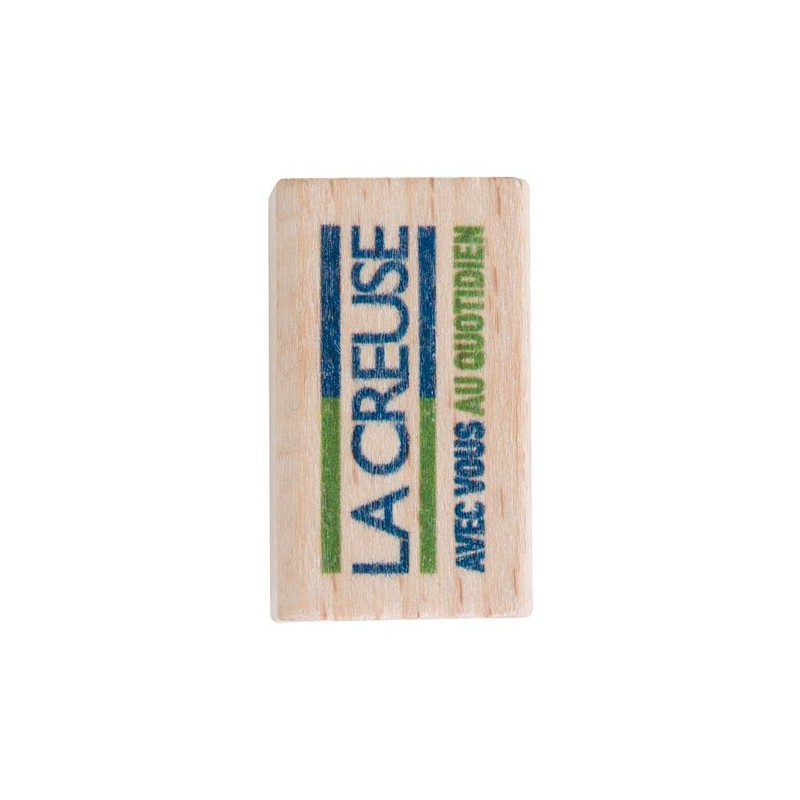 Taille-Crayon Éco-responsable en Bois 1 Trou Ø8 mm - Objets Publicitaires personnalisable avec votre logo