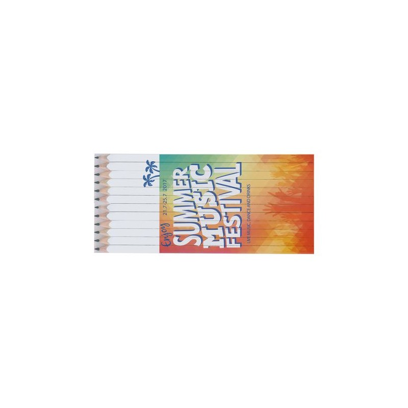 Set Quadri Éco-responsable de 12 Crayons Graphite de 17,6 cm - Boutique personnalisation rapide en France