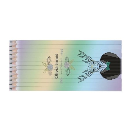Set Quadri Éco-responsable de 12 Crayons Graphite de 17,6 cm - Boutique impression logo haute qualité