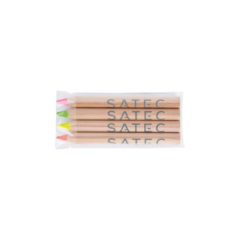 Sachet de 4 surligneurs s de 8,7 cm - Pantone impression haute définition