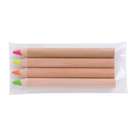 Sachet de 4 Surligneurs Naturels 8,7 cm