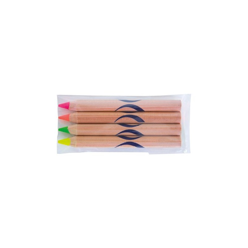 Sachet de 4 surligneurs s de 8,7 cm - Pantone personnalisation rapide en France