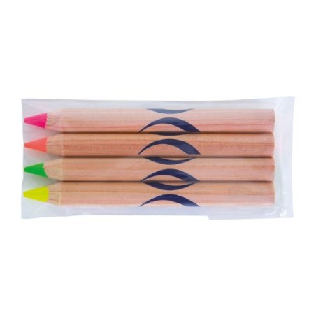 Sachet de 4 surligneurs s de 8,7 cm - Pantone personnalisation rapide en France
