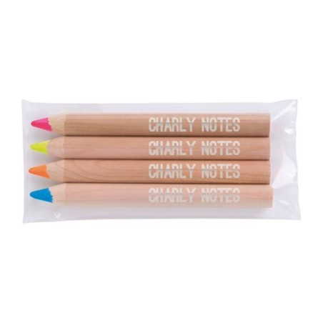 Sachet de 4 Surligneurs Naturels 8,7 cm