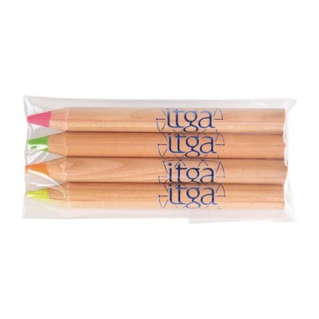 Sachet de 4 surligneurs s de 8,7 cm - Pantone cadeau client original