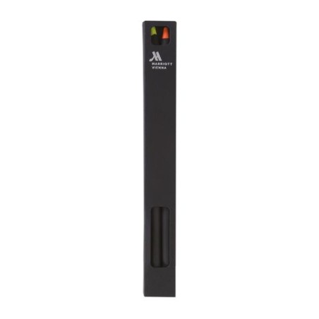 Étui Carton Éco-responsable Personnalisable pour 2 Crayons - Black cadeau collaborateur premium