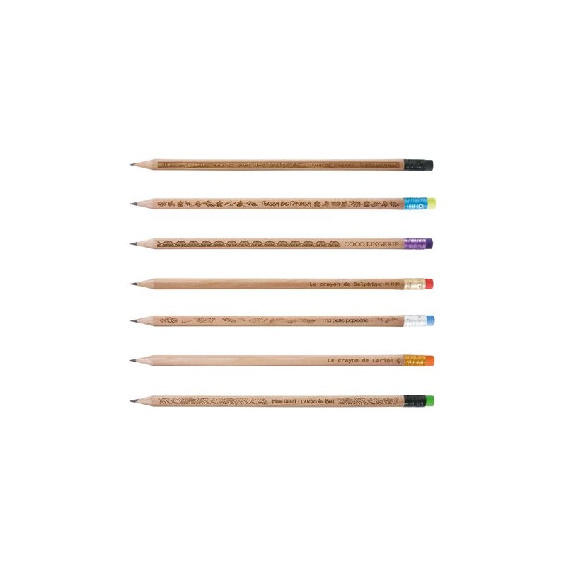 Crayon Éco-responsable Personnalisé Rond 17 T - BGOMME cadeau entreprise pas cher