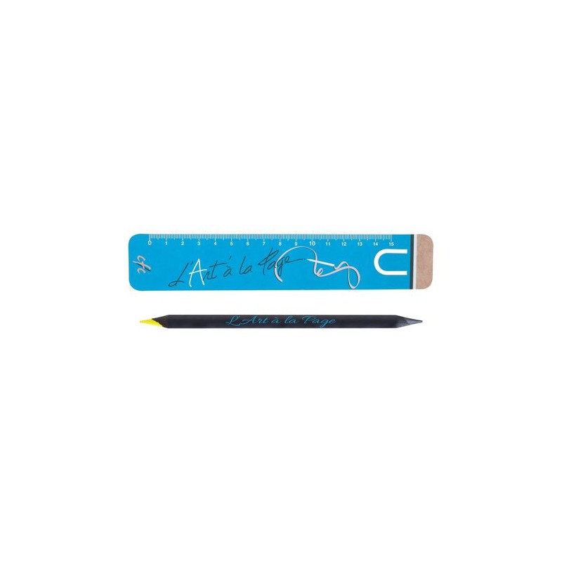 Kit Personnalisé Fluo Jaune pour Bureau - BICOUL HB cadeau entreprise pas cher