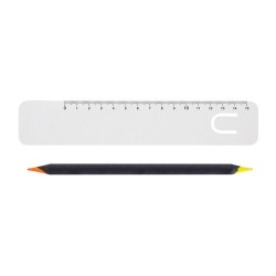 Kit Bureau Bi-Couleur avec Règle et Crayon Fluo 2