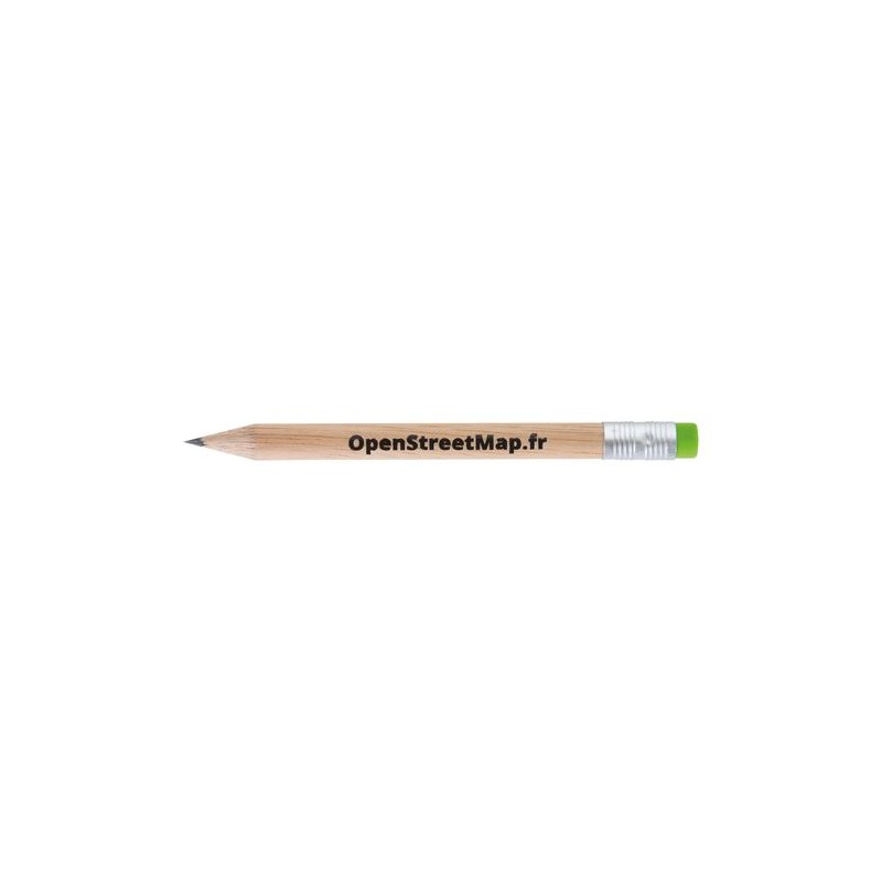 Crayon  hexagonal personnalisable ECO HEXA 8,7 SANS VERN T Gomme impression haute définition
