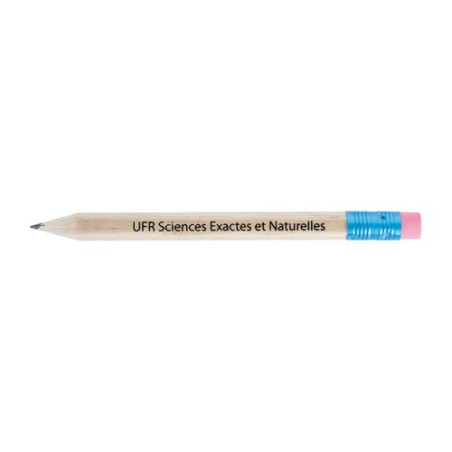 Crayon  hexagonal personnalisable ECO HEXA 8,7 SANS VERN T Gomme personnalisation rapide en France