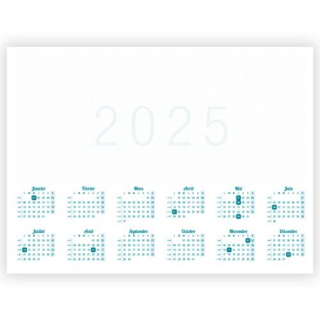 Sous-mains 2025 Personnalisés pour Bureau