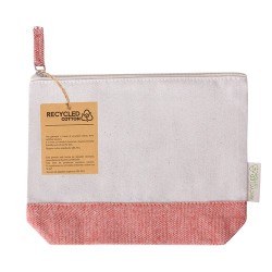 Trousse de Toilette Éco-responsable Personnalisée à Prix Abordable Velerox Matières : coton recyclé Couleurs : rouge