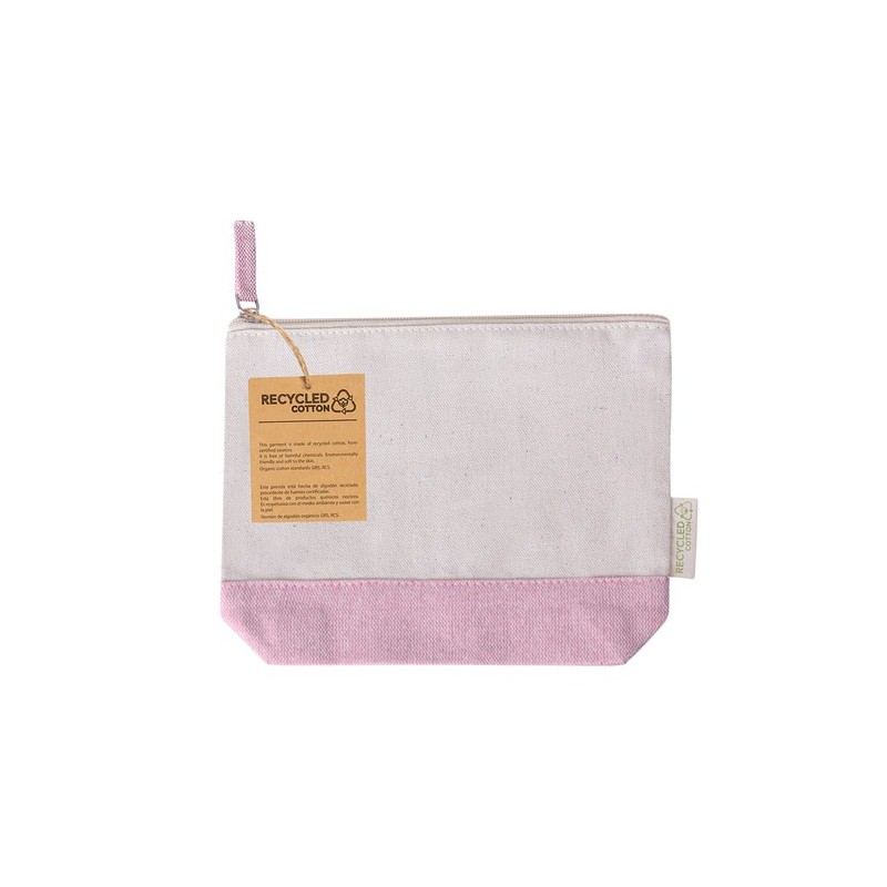 Trousse de Toilette Éco-responsable Personnalisée à Prix Abordable Velerox Matières : coton recyclé Couleurs : rouge impression 