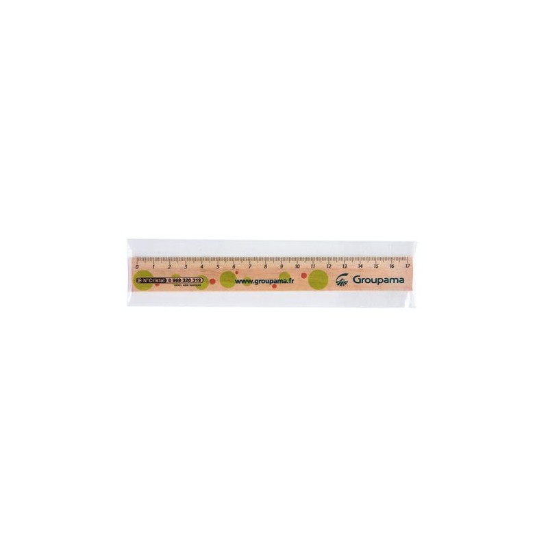 Règle Éco-responsable 17 cm en Polypropylène - Objets Publicitaires cadeau entreprise pas cher