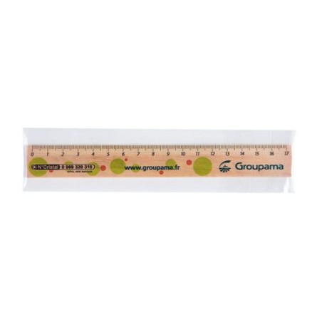 Règle Éco-responsable 17 cm en Polypropylène - Objets Publicitaires cadeau entreprise pas cher